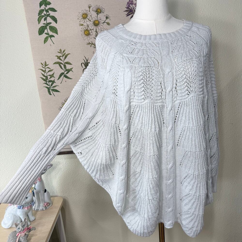 Gray Oversized Sweater Poncho Gloomy Coquette Dolly Kei Shoujo Girl Morute XS S - Picture 4 of 9